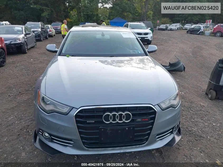 2014 Audi A6 2.0T Premium VIN: WAUGFAFC8EN025420 Lot: 40421975