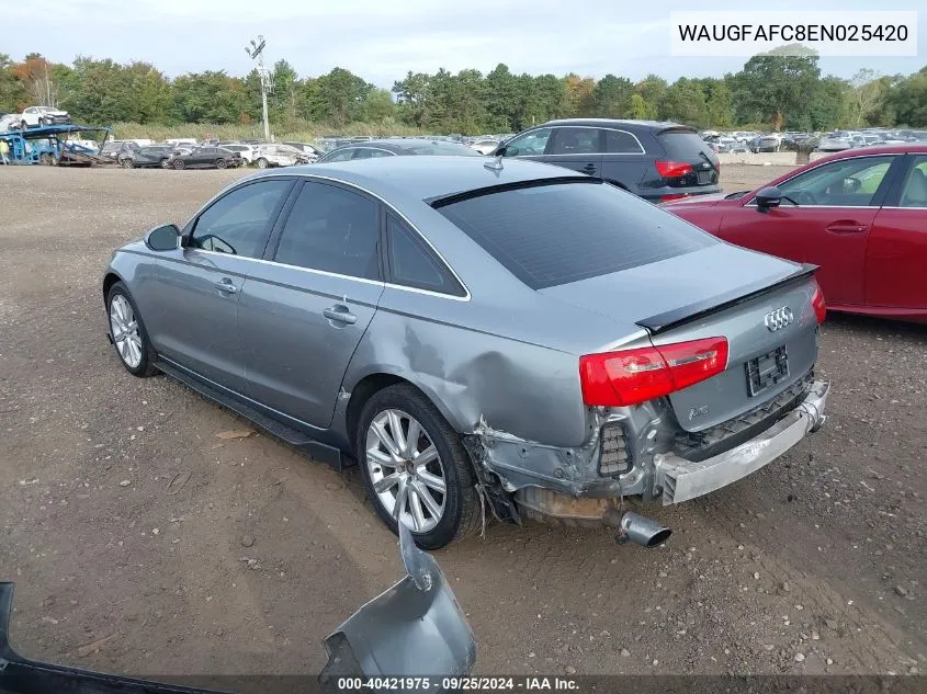 WAUGFAFC8EN025420 2014 Audi A6 2.0T Premium