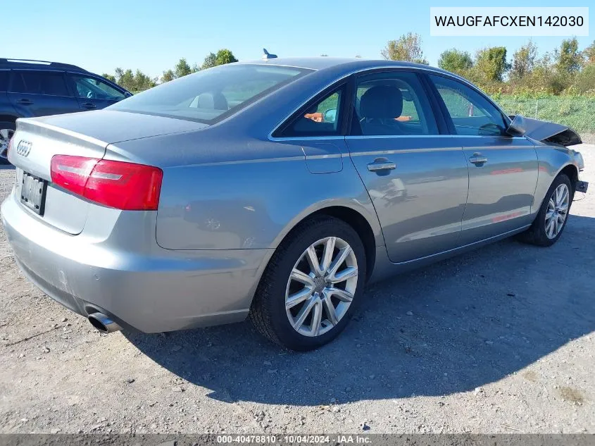 2014 Audi A6 2.0T Premium VIN: WAUGFAFCXEN142030 Lot: 40478810