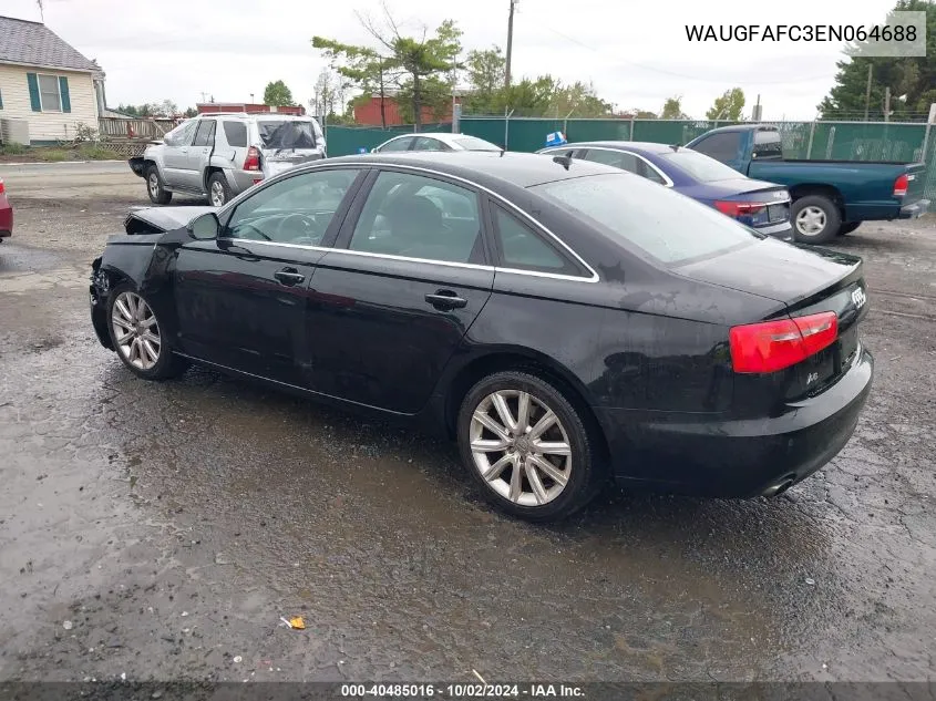 2014 Audi A6 2.0T Premium VIN: WAUGFAFC3EN064688 Lot: 40485016