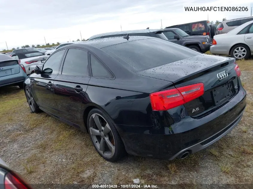 2014 Audi A6 Prestige VIN: WAUHGAFC1EN086206 Lot: 40513428