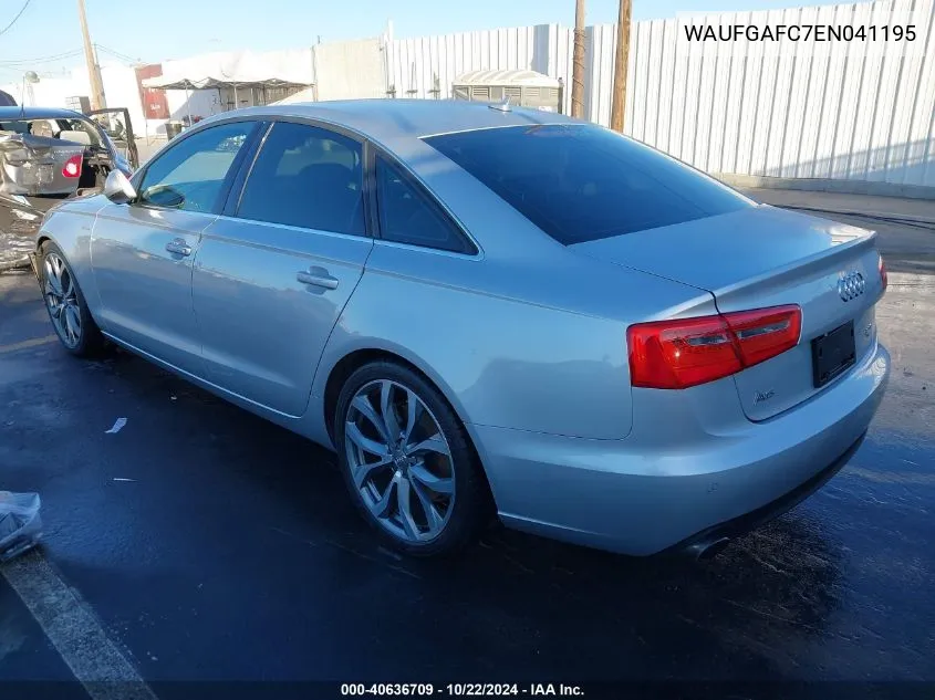 2014 Audi A6 3.0T Premium Plus VIN: WAUFGAFC7EN041195 Lot: 40636709