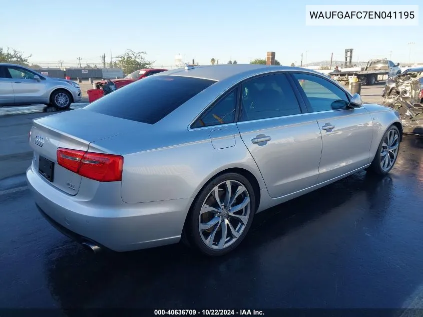 2014 Audi A6 3.0T Premium Plus VIN: WAUFGAFC7EN041195 Lot: 40636709