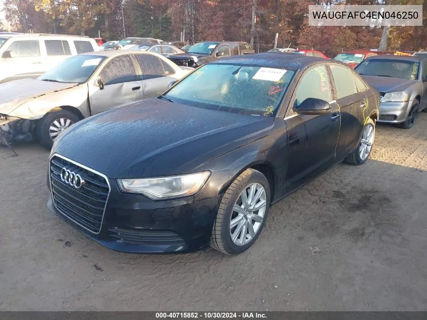 2014 Audi A6 2.0T Premium VIN: WAUGFAFC4EN046250 Lot: 40715852