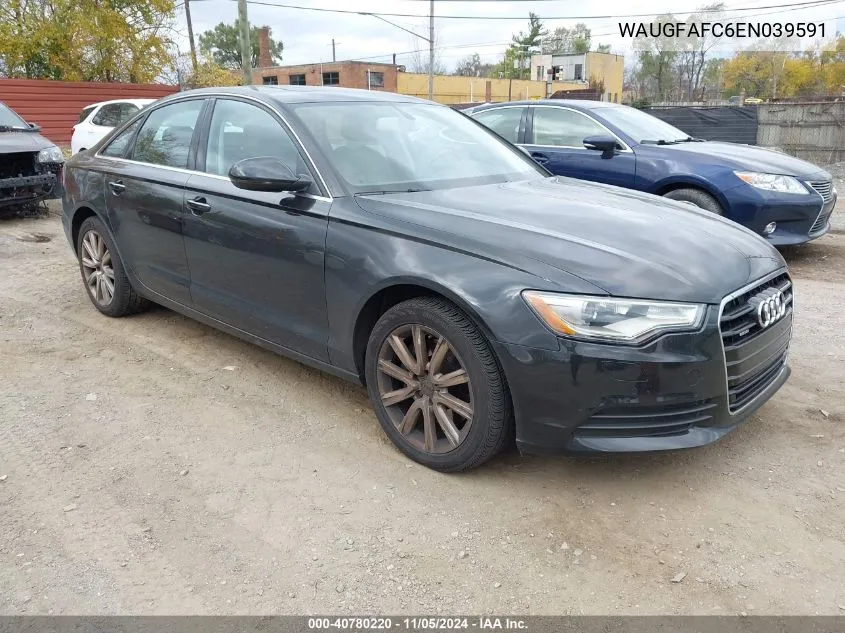 2014 Audi A6 2.0T Premium VIN: WAUGFAFC6EN039591 Lot: 40780220