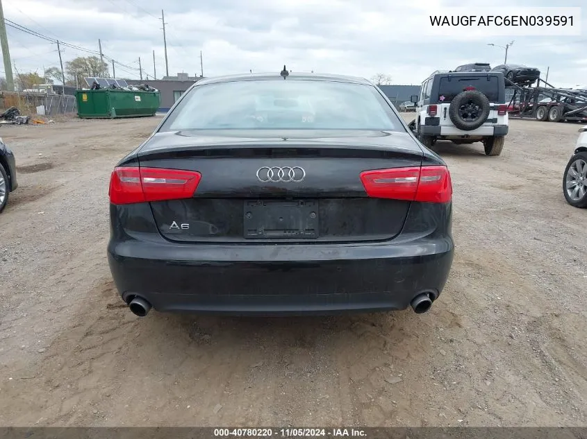 2014 Audi A6 2.0T Premium VIN: WAUGFAFC6EN039591 Lot: 40780220