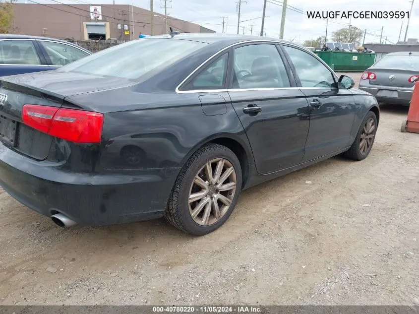 2014 Audi A6 2.0T Premium VIN: WAUGFAFC6EN039591 Lot: 40780220