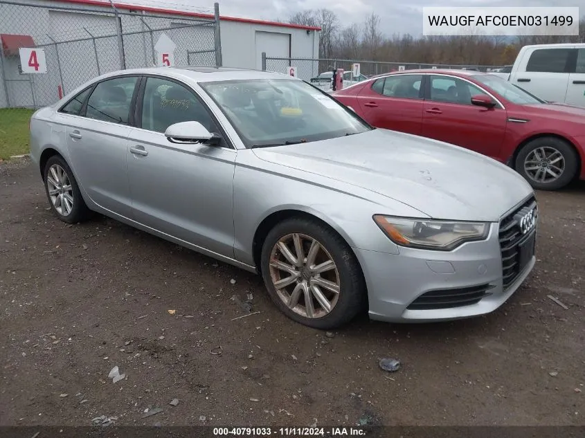 2014 Audi A6 2.0T Premium VIN: WAUGFAFC0EN031499 Lot: 40791033