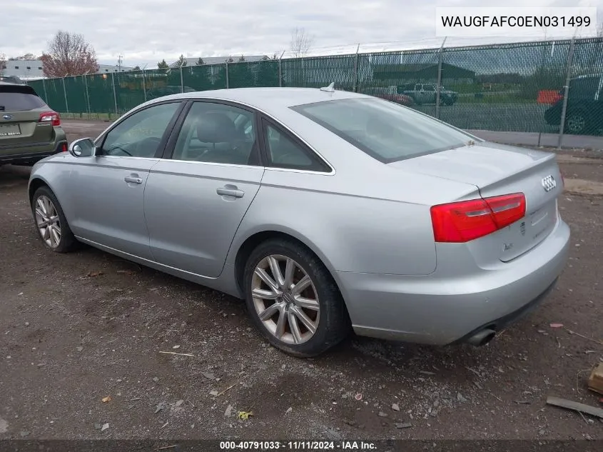 2014 Audi A6 2.0T Premium VIN: WAUGFAFC0EN031499 Lot: 40791033