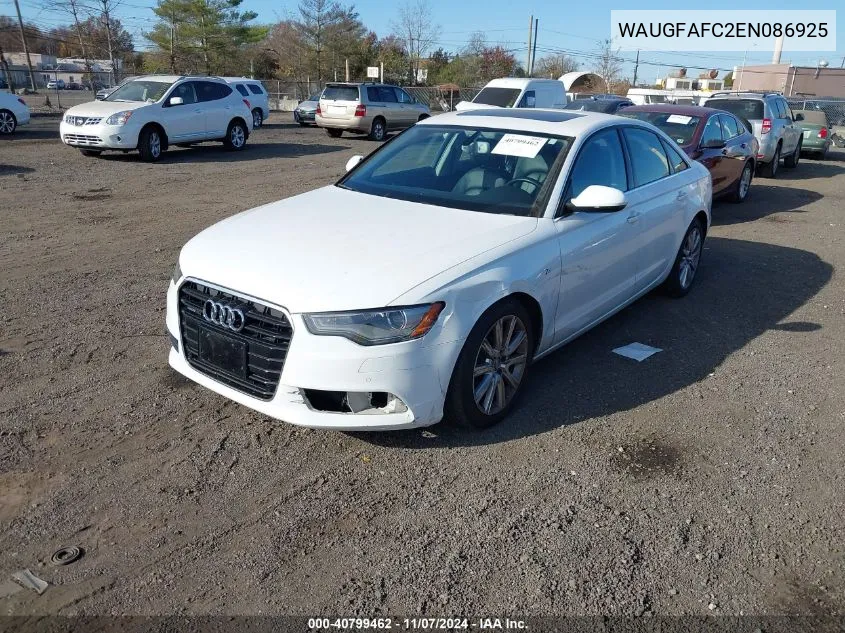 2014 Audi A6 2.0T Premium VIN: WAUGFAFC2EN086925 Lot: 40799462