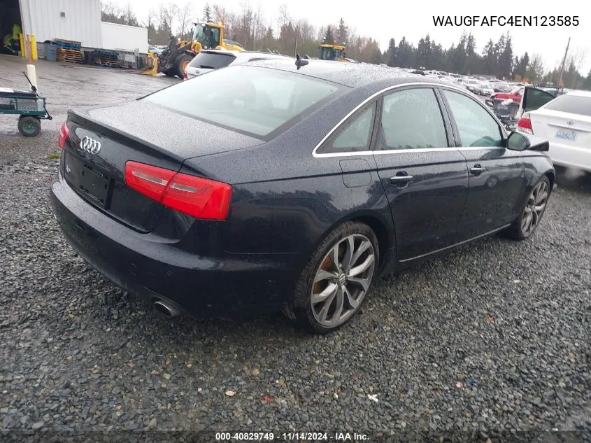 2014 Audi A6 2.0T Premium VIN: WAUGFAFC4EN123585 Lot: 40829749