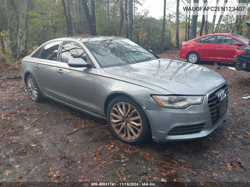 2014 Audi A6 2.0T Premium VIN: WAUGFAFC2EN123407 Lot: 40831741