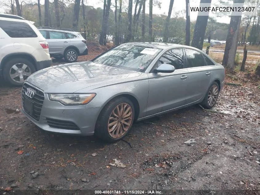 2014 Audi A6 2.0T Premium VIN: WAUGFAFC2EN123407 Lot: 40831741