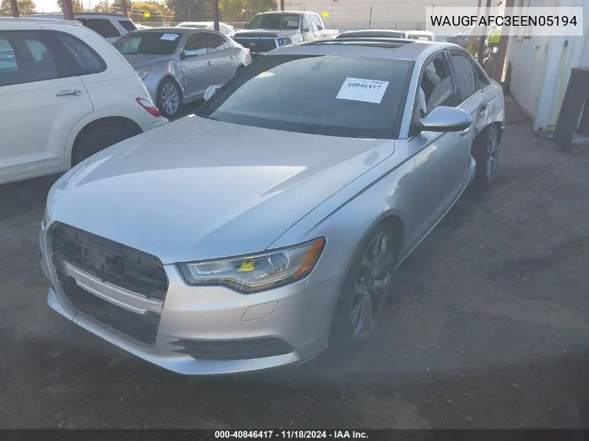 2014 Audi A6 2.0T Premium VIN: WAUGFAFC3EEN05194 Lot: 40846417