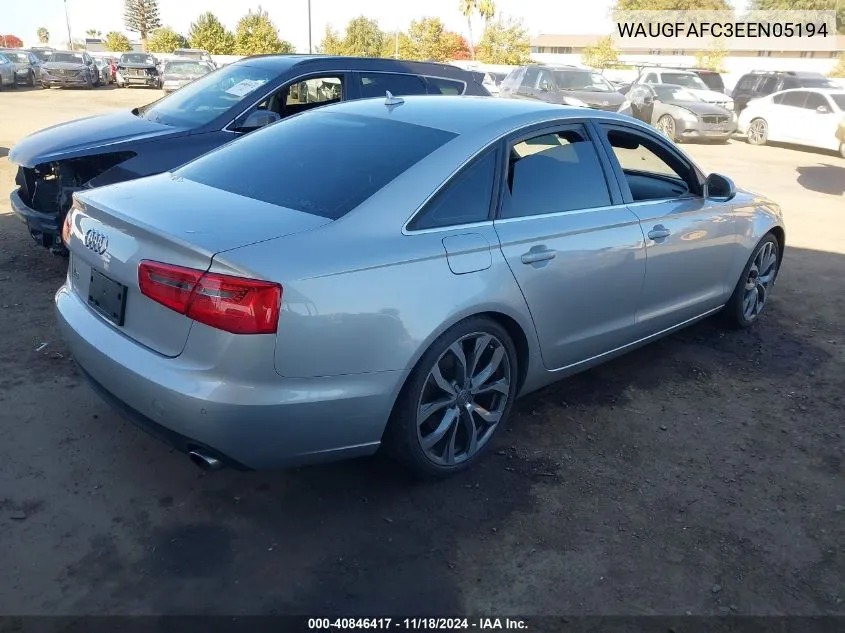 2014 Audi A6 2.0T Premium VIN: WAUGFAFC3EEN05194 Lot: 40846417