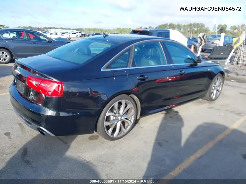 2014 Audi A6 3.0T Premium Plus VIN: WAUHGAFC9EN054572 Lot: 40853681