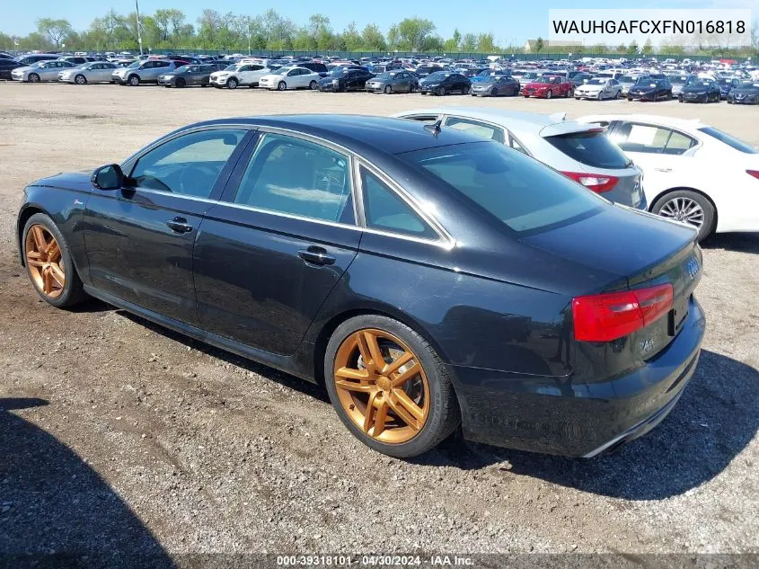 WAUHGAFCXFN016818 2015 Audi A6 3.0T Premium Plus