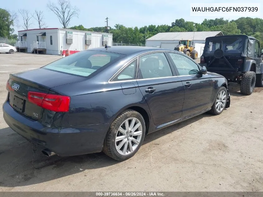 2015 Audi A6 3.0T Premium Plus VIN: WAUHGAFC6FN037939 Lot: 39736634