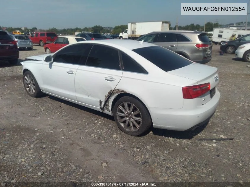 WAUGFAFC6FN012554 2015 Audi A6 2.0T Premium