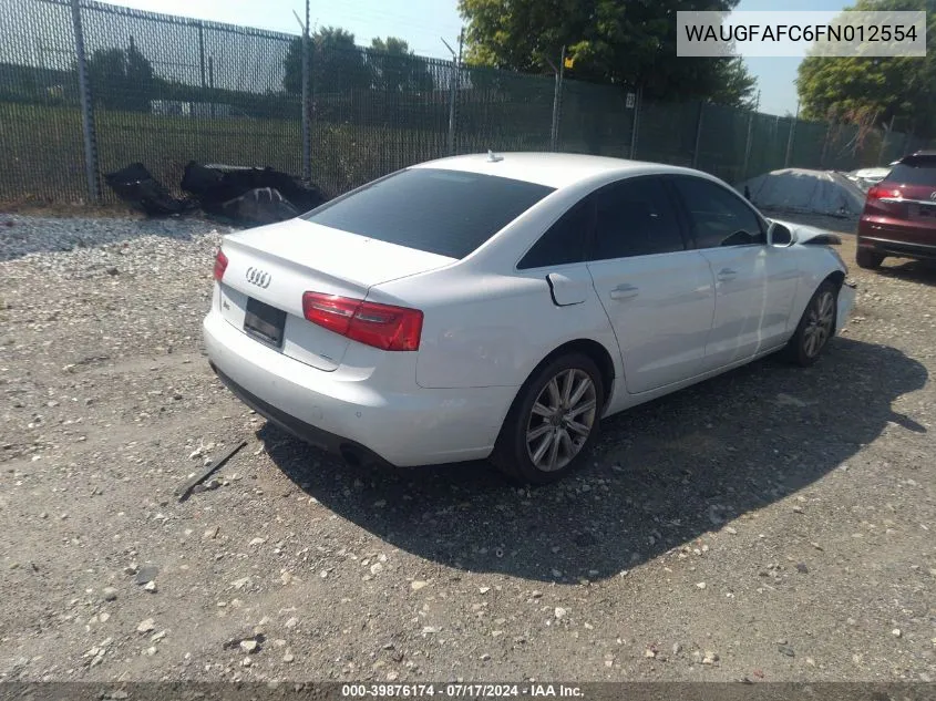 2015 Audi A6 2.0T Premium VIN: WAUGFAFC6FN012554 Lot: 39876174