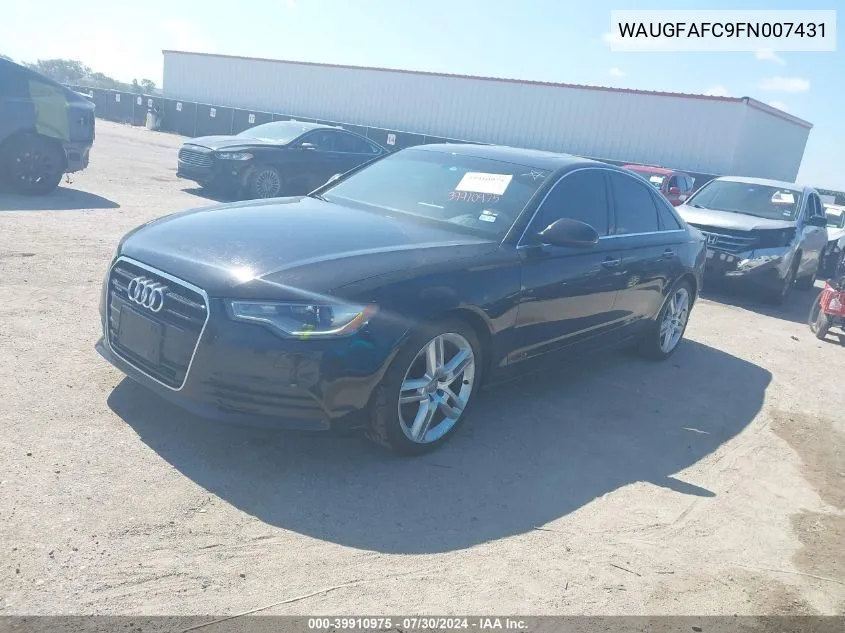 2015 Audi A6 2.0T Premium VIN: WAUGFAFC9FN007431 Lot: 39910975