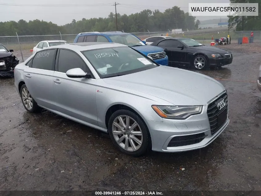 2015 Audi A6 3.0T Premium Plus VIN: WAUFGAFC5FN011582 Lot: 39941246