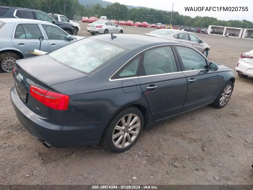 WAUGFAFC1FM020755 2015 Audi A6 Premium Plus