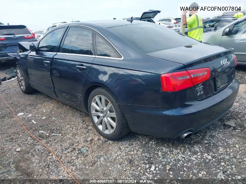 WAUGFAFC0FN007804 2015 Audi A6 2.0T Premium