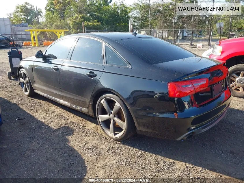 WAUHGAFC2FN010494 2015 Audi A6 3.0T Premium Plus