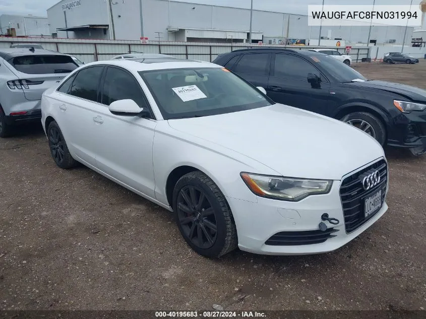 2015 Audi A6 2.0T Premium VIN: WAUGFAFC8FN031994 Lot: 40195683