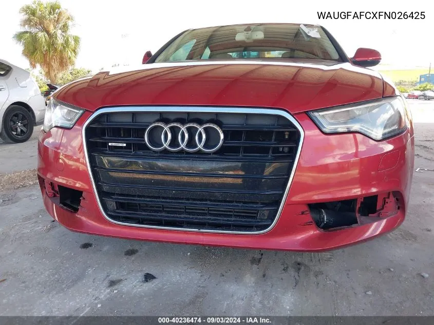 2015 Audi A6 2.0T Premium VIN: WAUGFAFCXFN026425 Lot: 40236474