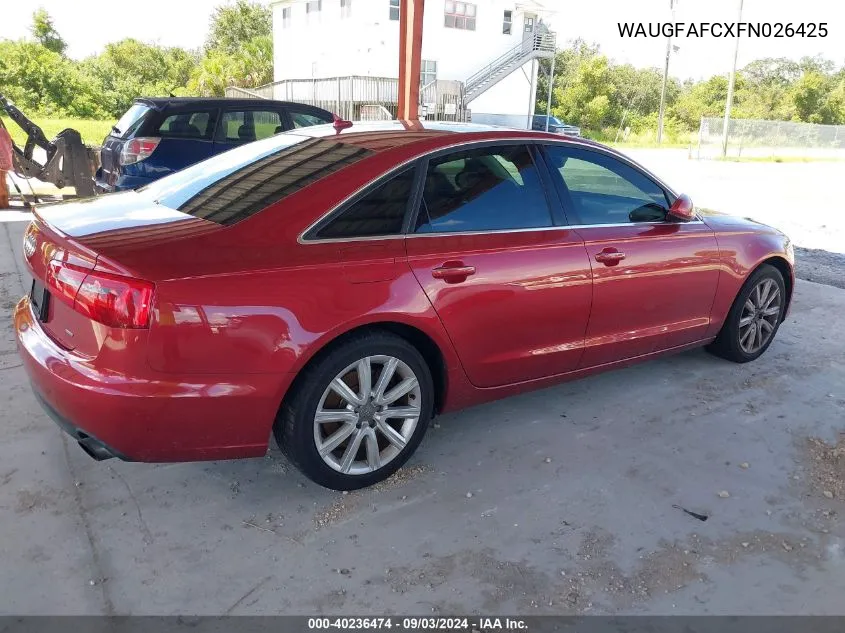 WAUGFAFCXFN026425 2015 Audi A6 2.0T Premium