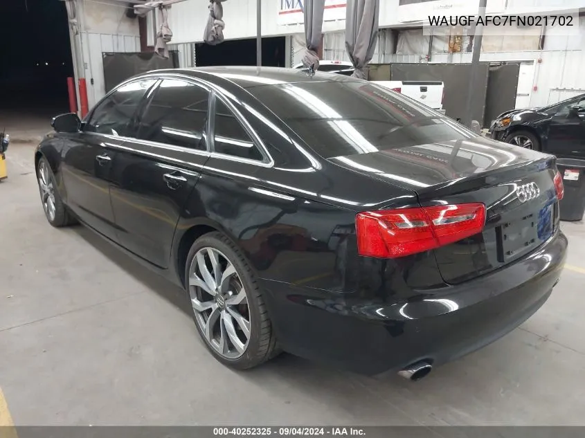 2015 Audi A6 2.0T Premium VIN: WAUGFAFC7FN021702 Lot: 40252325