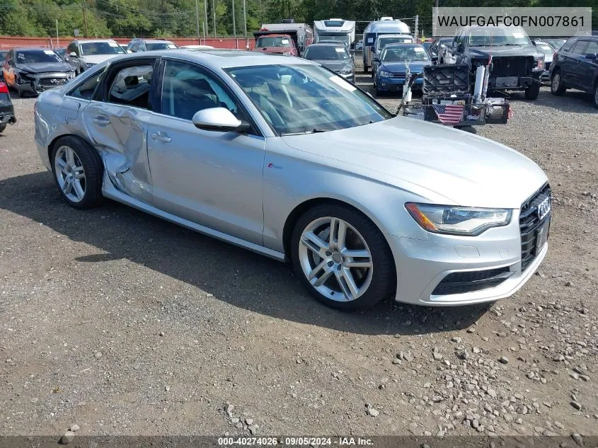 WAUFGAFC0FN007861 2015 Audi A6 3.0T Premium Plus