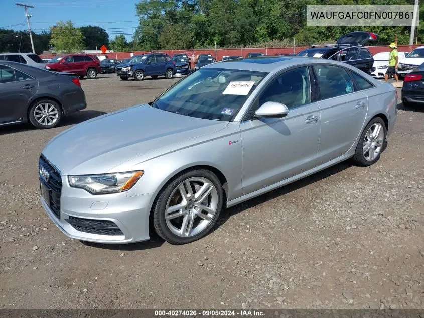 WAUFGAFC0FN007861 2015 Audi A6 3.0T Premium Plus