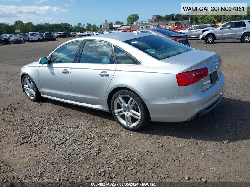 WAUFGAFC0FN007861 2015 Audi A6 3.0T Premium Plus