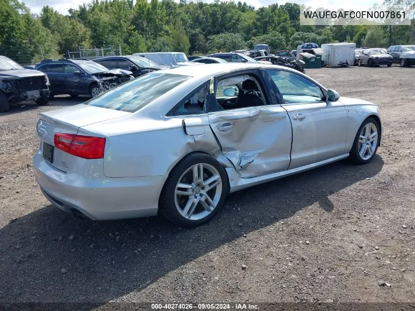 WAUFGAFC0FN007861 2015 Audi A6 3.0T Premium Plus