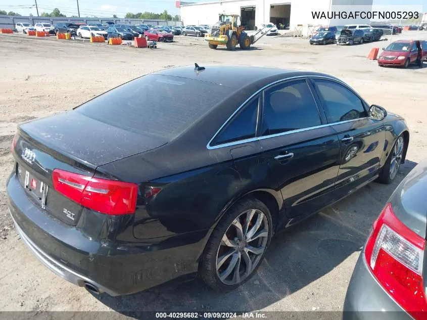 2015 Audi A6 3.0T Premium Plus VIN: WAUHGAFC0FN005293 Lot: 40295682