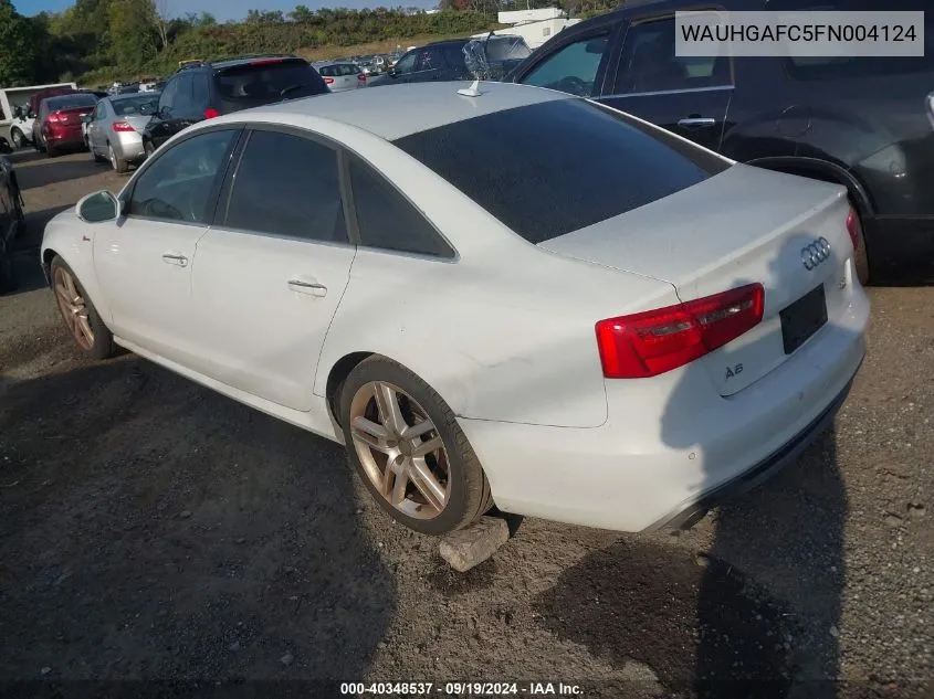 WAUHGAFC5FN004124 2015 Audi A6 3.0T Premium Plus