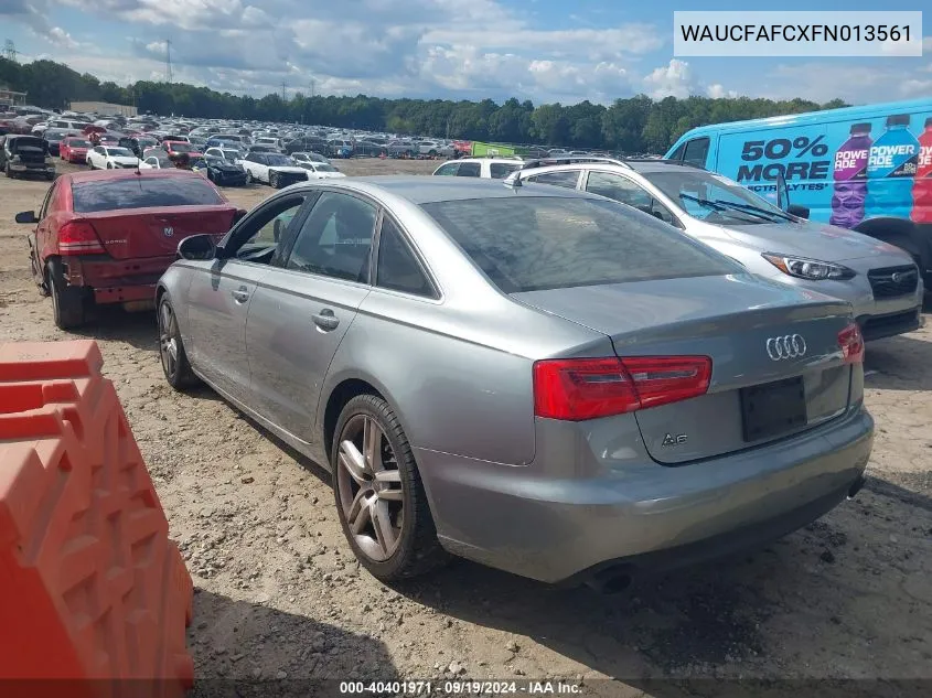 2015 Audi A6 2.0T Premium VIN: WAUCFAFCXFN013561 Lot: 40401971