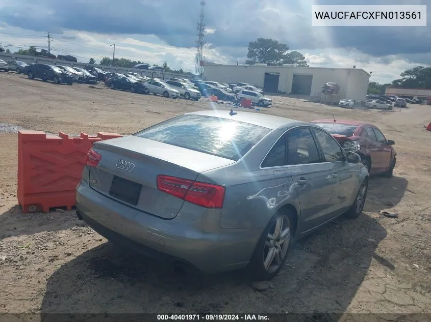 2015 Audi A6 2.0T Premium VIN: WAUCFAFCXFN013561 Lot: 40401971