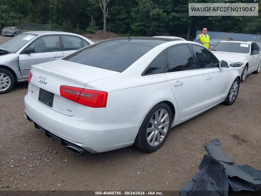 2015 Audi A6 Premium Plus VIN: WAUGFAFC2FN019047 Lot: 40408785