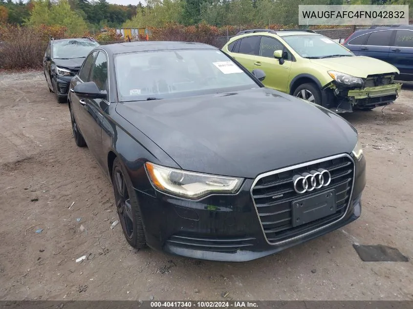 2015 Audi A6 2.0T Premium VIN: WAUGFAFC4FN042832 Lot: 40417340