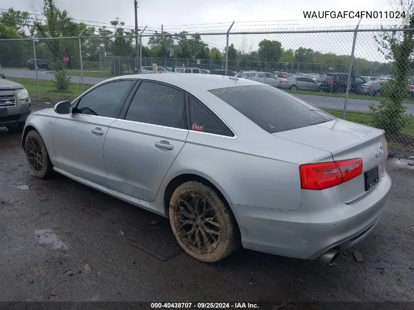 WAUFGAFC4FN011024 2015 Audi A6 3.0T Premium Plus