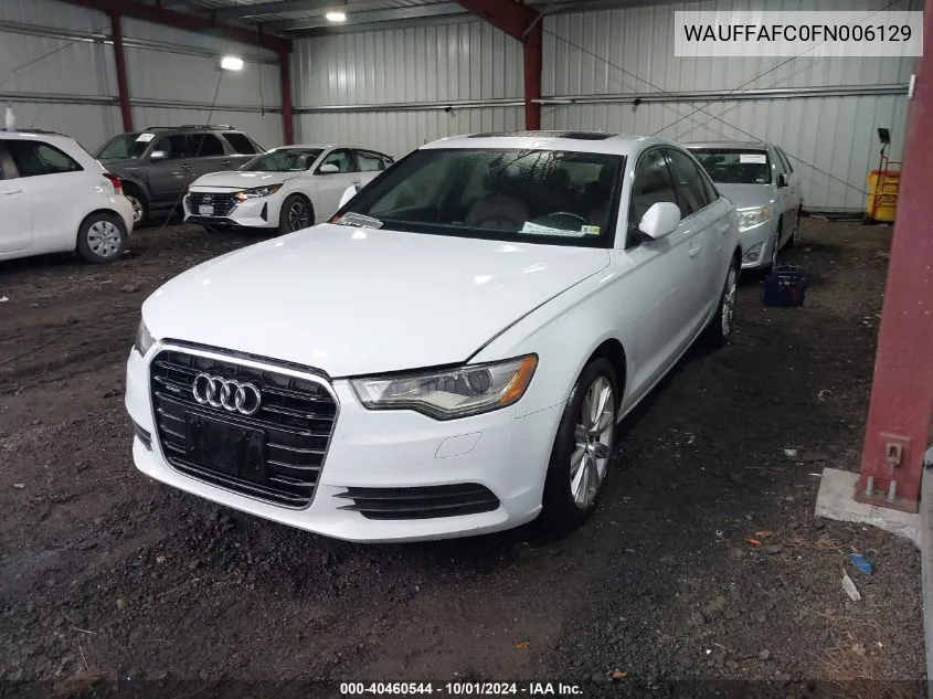 2015 Audi A6 2.0T Premium VIN: WAUFFAFC0FN006129 Lot: 40460544