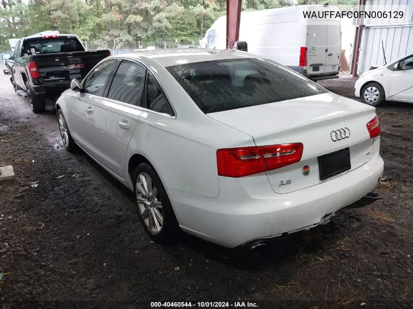 2015 Audi A6 2.0T Premium VIN: WAUFFAFC0FN006129 Lot: 40460544