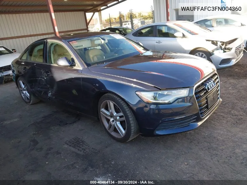 2015 Audi A6 Premium VIN: WAUFFAFC3FN004360 Lot: 40464134