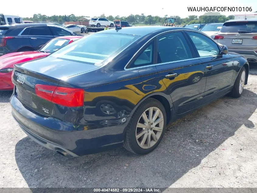 WAUHGAFC0FN010106 2015 Audi A6 3.0T Premium Plus