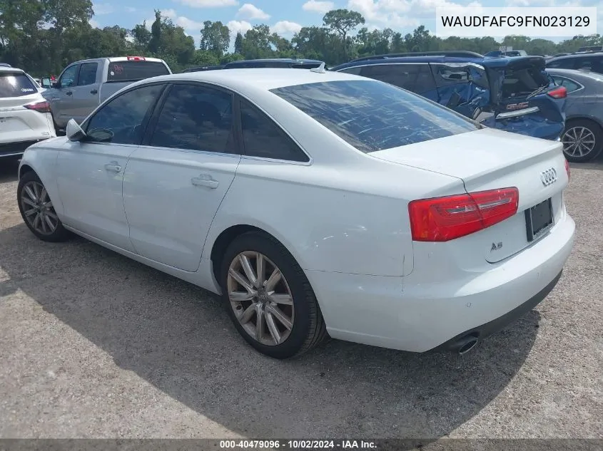 2015 Audi A6 2.0T Premium VIN: WAUDFAFC9FN023129 Lot: 40479096