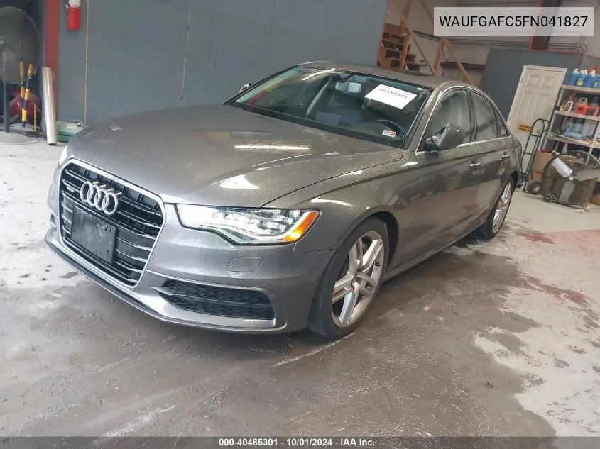 2015 Audi A6 3.0T Premium Plus VIN: WAUFGAFC5FN041827 Lot: 40485301